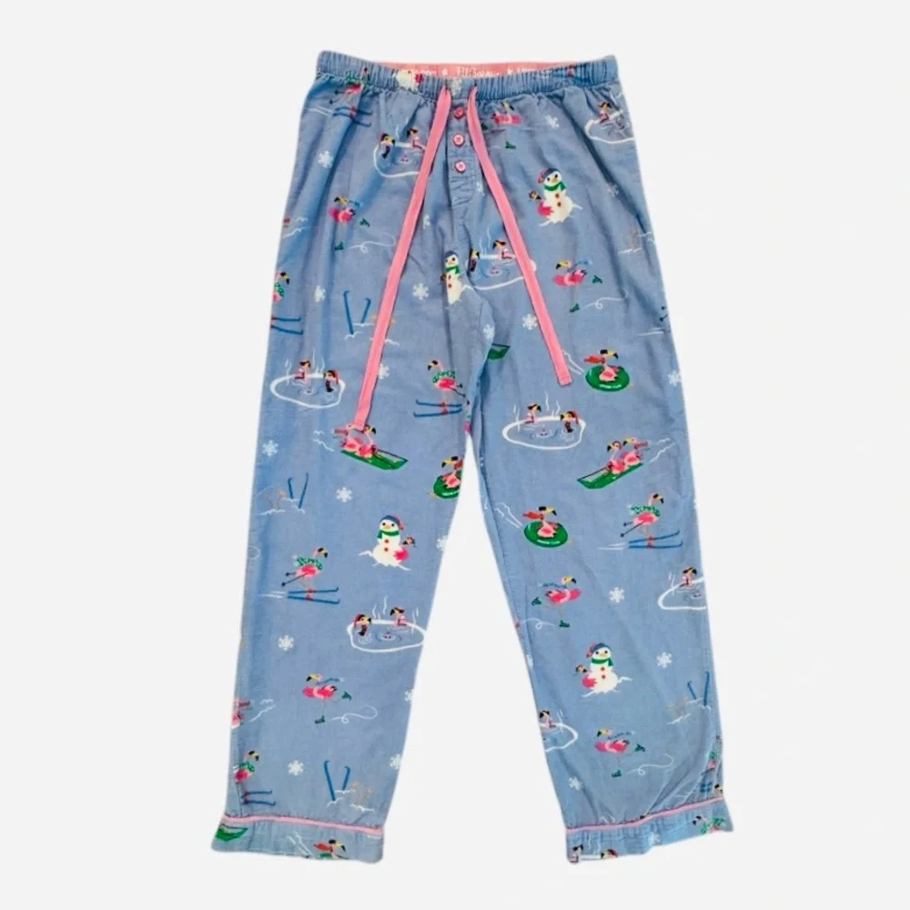 PJ Salvage Periwinkle Flamingos Flannel PJ Set - Picture 9 of 12